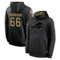 B.Bills #66 Connor McGovern Player Black Salute to Service Hoodies Jdoa Stitched Jersey