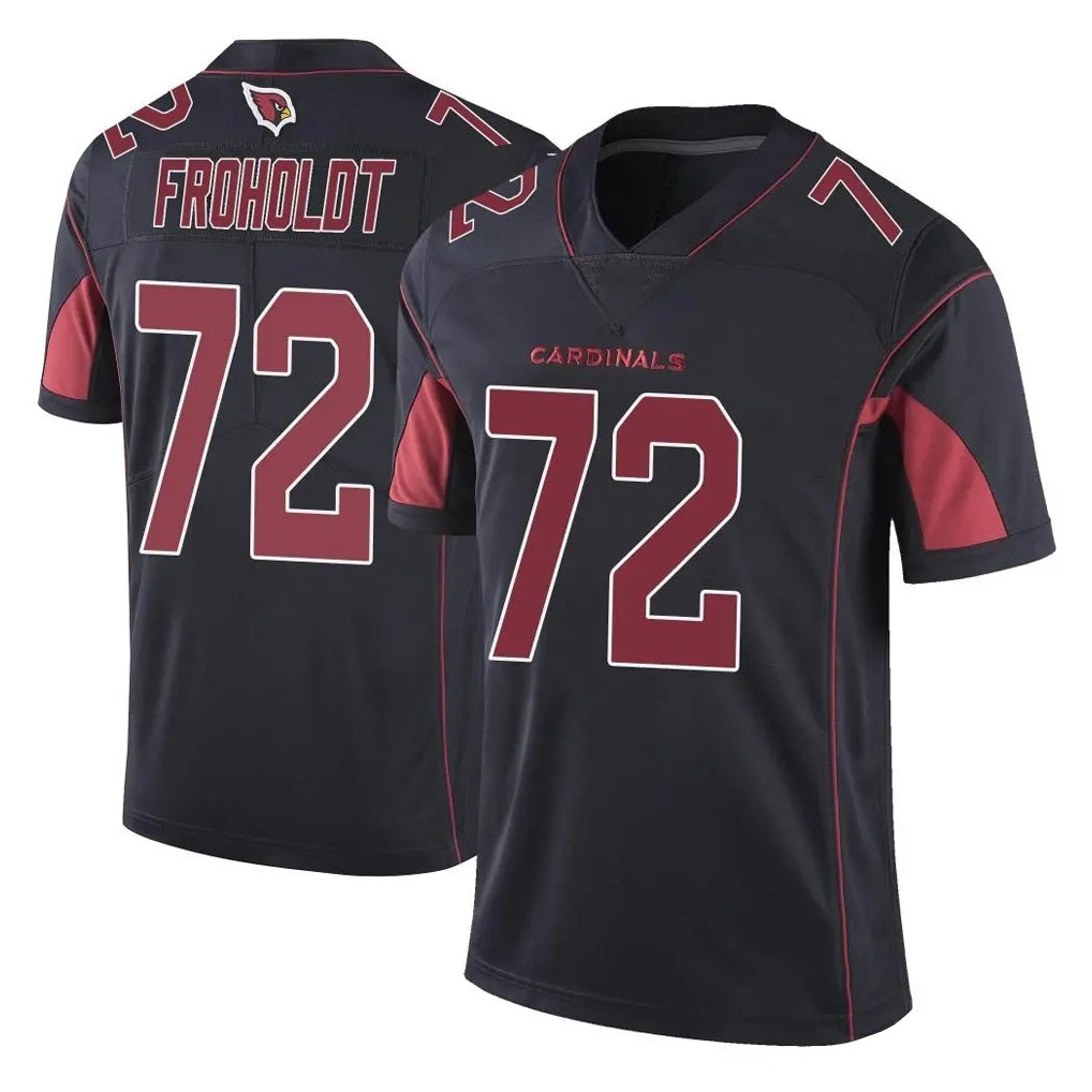 A.Cardinals #72 Hjalte Froholdt Player Black Limited Color Rush Vapor Untouchable Home Game Jdoa Stitched Jerseys