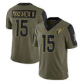 A.Cardinals #15 Gardner Minshew II Player Olive Salute To Service Limited Game Jdoa Stitched Jerseys