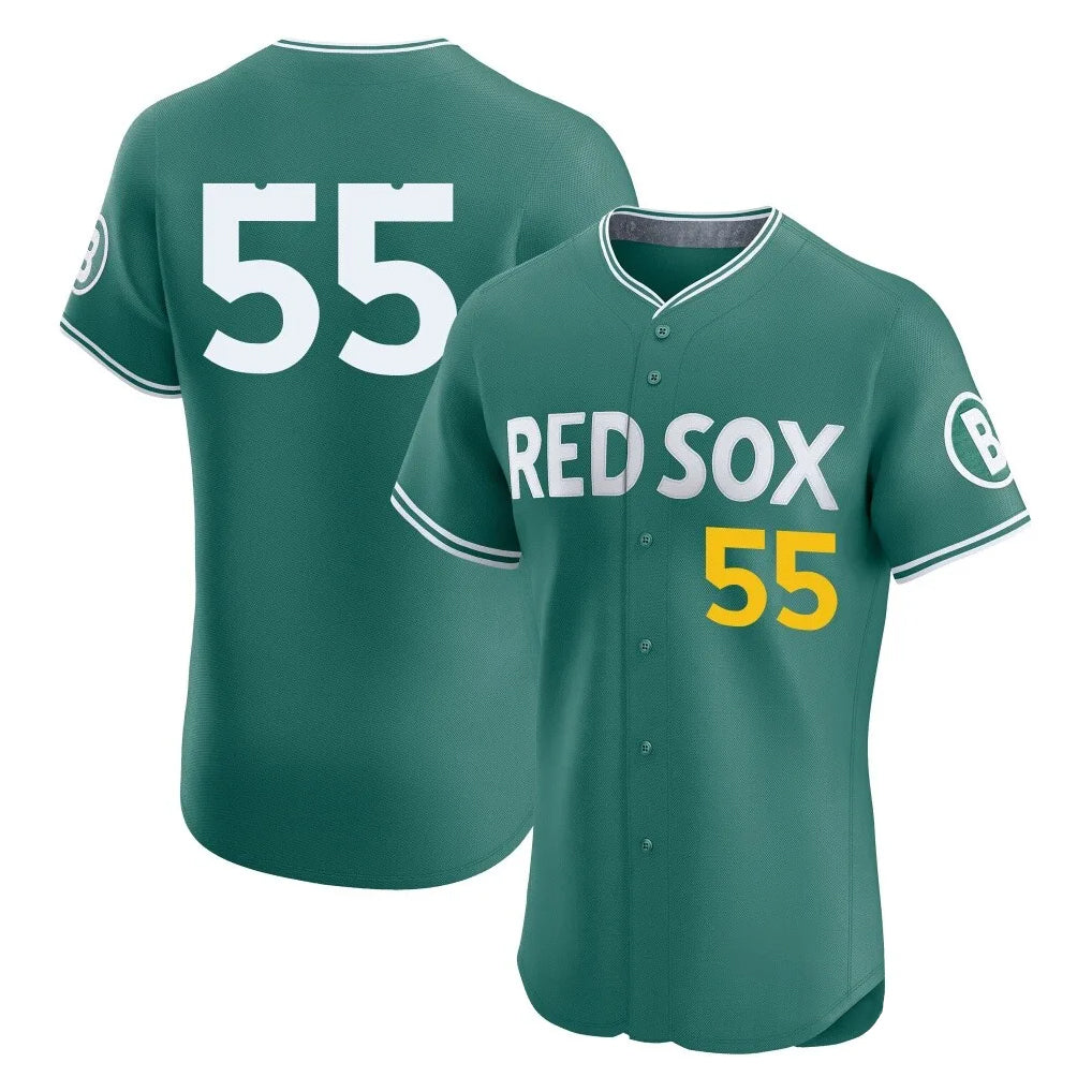 B.Red Sox #55 Ranger Su¨¢rez Player Green City Connect Limited Elite Home Game Jdoa Stitched Jerseys