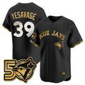 T.Blue Jays #39 Trey Yesavage Player Black 50 Seasons Patch Vapor Premier Limited All Jdoa Stitched Jerseys