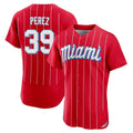 M.Marlins #39 Eury Perez Player Red City Connect Home Limited Elite Jdoa Stitched Jerseys