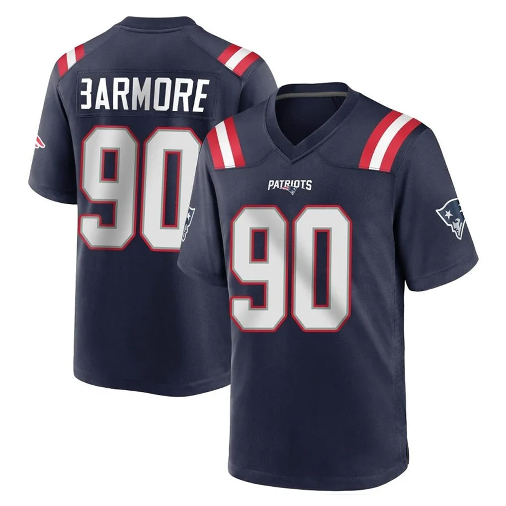 NE.Patriots #90 Christian Barmore Player Navy Home Game Jdoa Stitched Jerseys