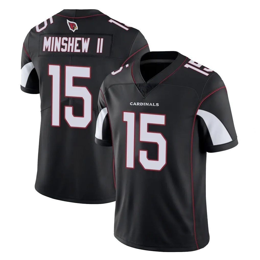 A.Cardinals #15 Gardner Minshew II Player Black Vapor Limited Home Game Jdoa Stitched Jerseys