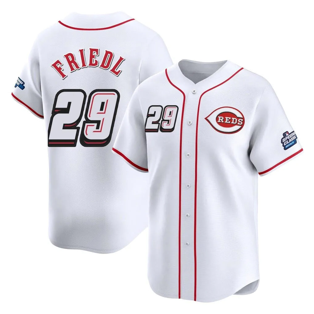 C.Reds #29 TJ Friedl Player White Speedway Classic Home Limited Jdoa Stitched Jerseys