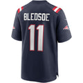 Jdoa NE.Patriots #11 Drew Bledsoe Navy Game Retired Player Jersey