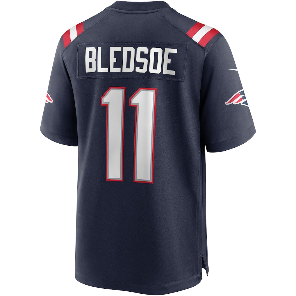 Jdoa NE.Patriots #11 Drew Bledsoe Navy Game Retired Player Jersey