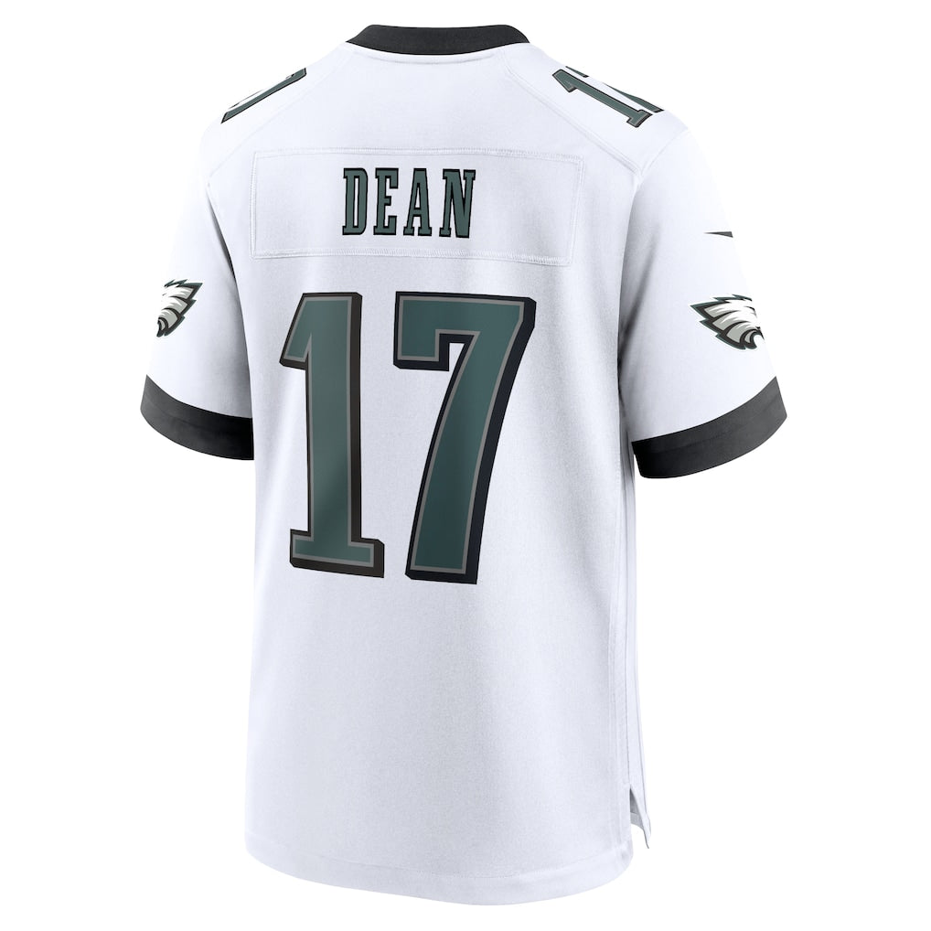 Jdoa P.Eagles #17 Nakobe Dean White Game Jersey