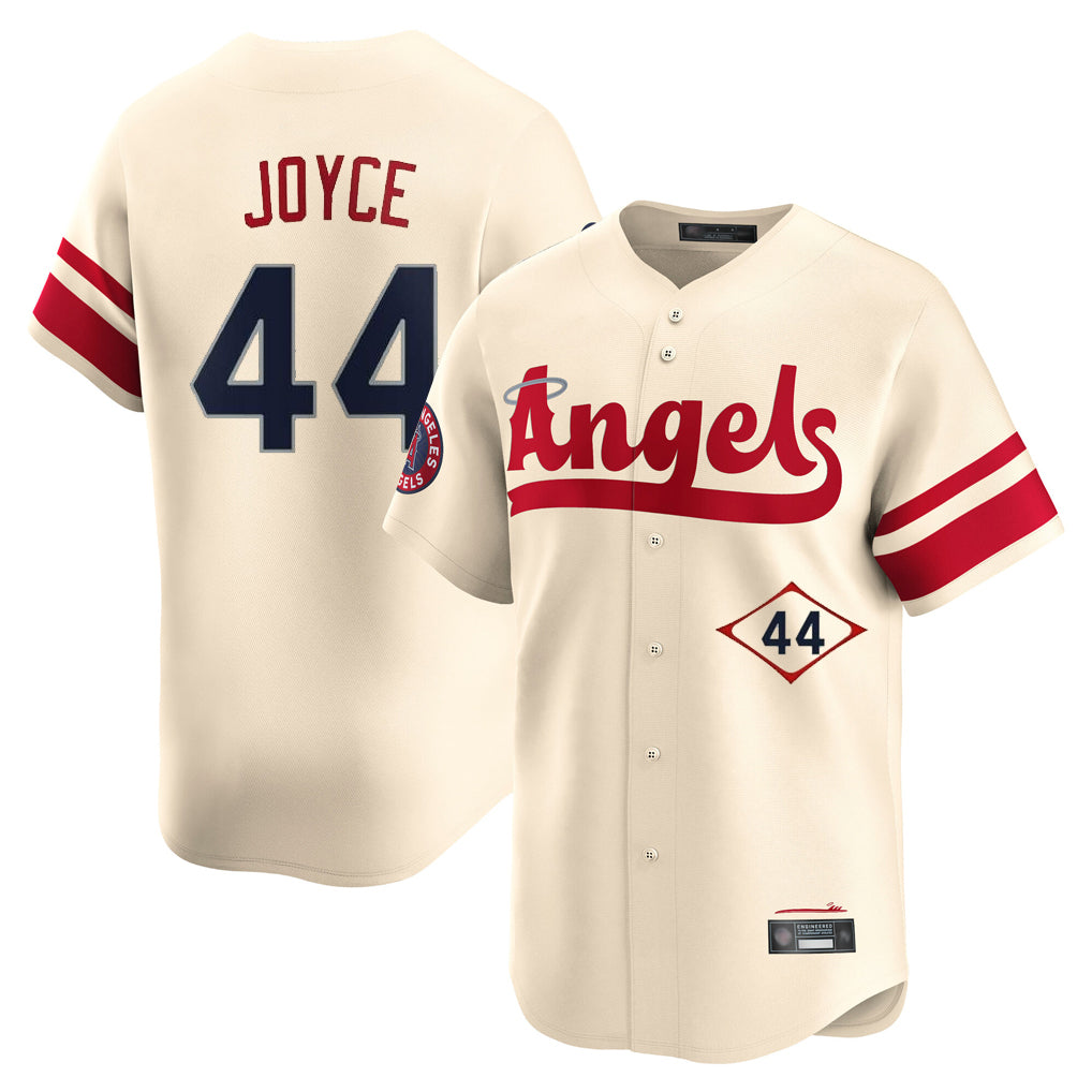 LA.Angels #44 Ben Joyce Player Cream City Connect Limited Home Jdoa Stitched Jerseys