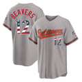 B.Orioles #12 Dylan Beavers Player Gray USA 250 Fourth of July Home Game Jdoa Stitched Jerseys
