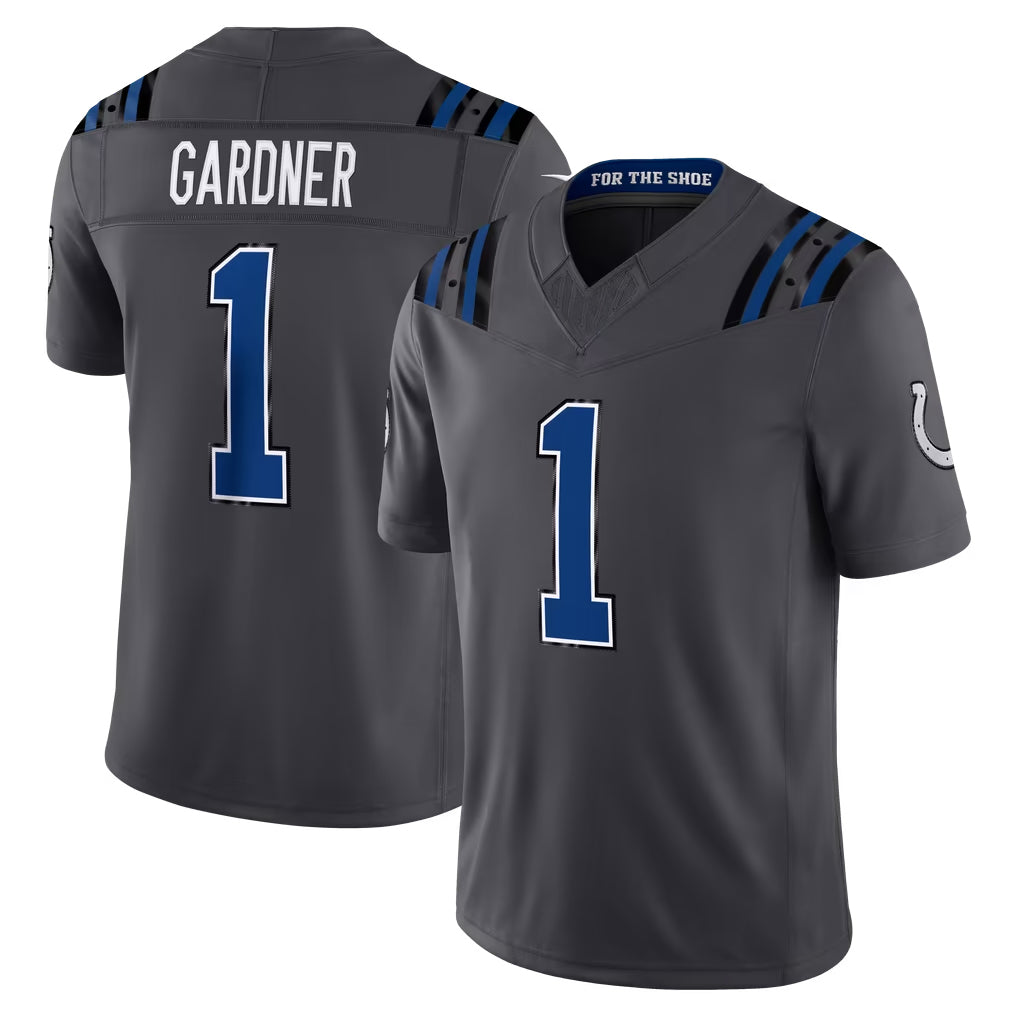 IN.Colts #1 Sauce Gardner Player Anthracite Limited 2026 Rivalries Collection Home Game Hdoa Stitched Jerseys