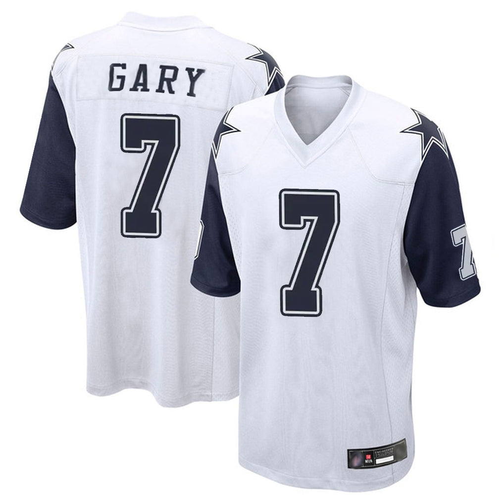 D.Cowboys #7 Rashan Gary Player White-Navy Home Game Jdoa Stitched Jerseys