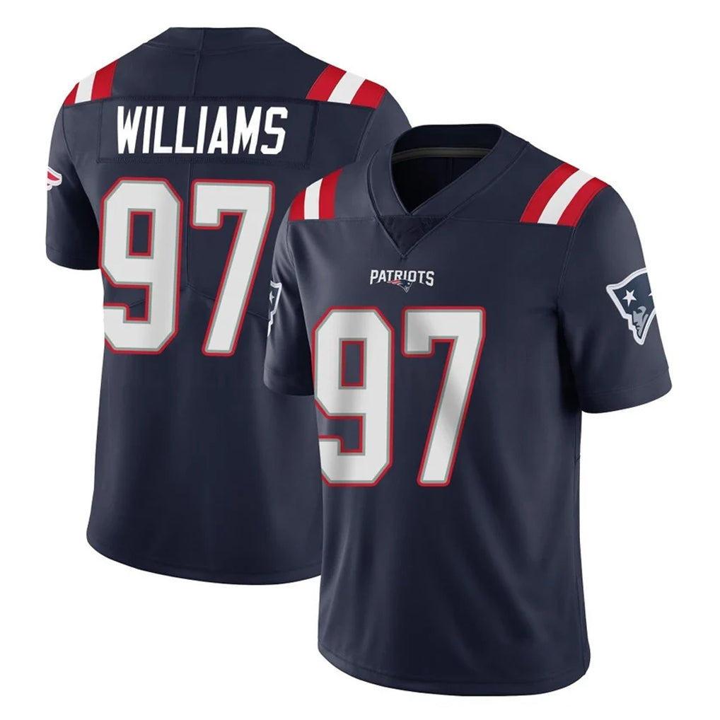 NE.Patriots #97 Milton Williams Player Navy Vapor Untouchable Home Game Jdoa Stitched Jerseys