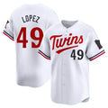 M.Twins #49 Pablo Lopez Player White Home Limited Jdoa Stitched Jerseys