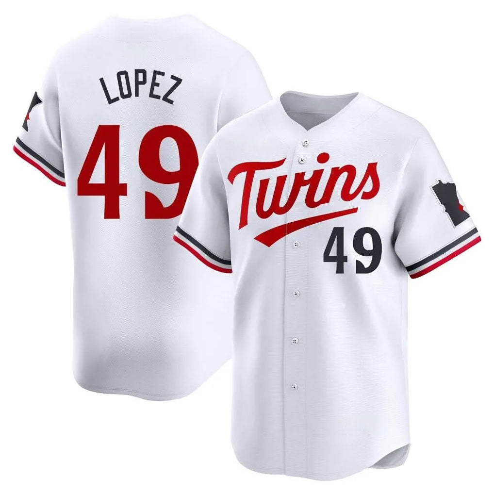 M.Twins #49 Pablo Lopez Player White Home Limited Jdoa Stitched Jerseys