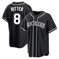 C.Rockies #8 Ryan Ritter Player Black Fashion Out Home Game Jdoa Stitched Jerseys