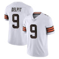 C.Browns #9 Grant Delpit Player White Vapor Untouchable Limited Home Game Jdoa Stitched Jerseys