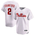 P.Phillies #2 Justin Crawford Player White Home Limited Jdoa Stitched Jerseys
