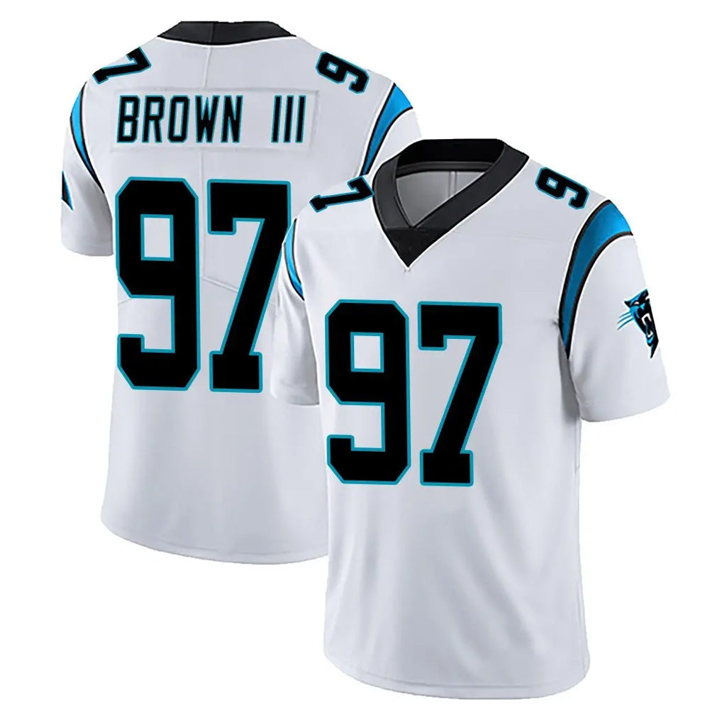 C.Panthers #97 Bobby Brown III Player White Vapor Untouchable Limited Game Jdoa Stitched Jerseys
