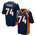 D.Broncos #74 Ben Powers Player Navy Game Jdoa Stitched Jerseys