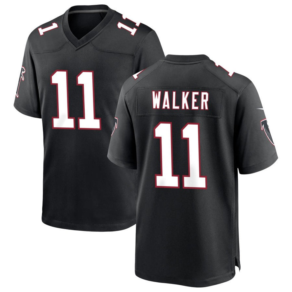 A.Falcons #11 Jalon Walker Player Black Throwback Game Jdoa Stitched Jerseys