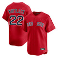B.Red Sox #22 Garrett Whitlock Player Red Limited Home Game Jdoa Stitched Jerseys