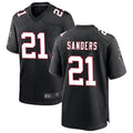 A.Falcons #21 Deion Sanders Player Black Throwback Limited Jdoa Stitched Jerseys