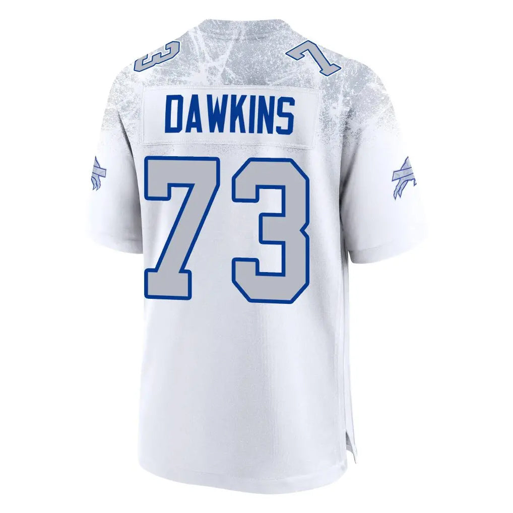 B.Bills #73 Dion Dawkins Benford Player White Rivalries Collection Limited Jdoa Stitched Jerseys