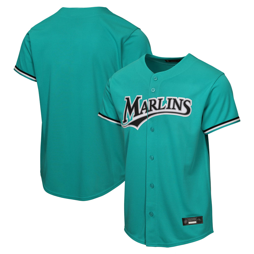 M.Marlins ## Marlins Blank Player Teal Mitchell & Ness Cooperstown Collection Game Jdoa Stitched Jerseys
