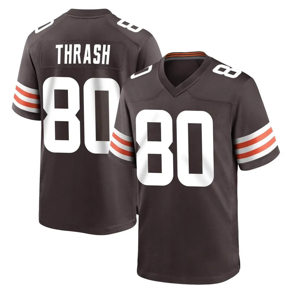 C.Browns #80 Jamari Thrash Player Brown Home Game Jdoa Stitched Jerseys