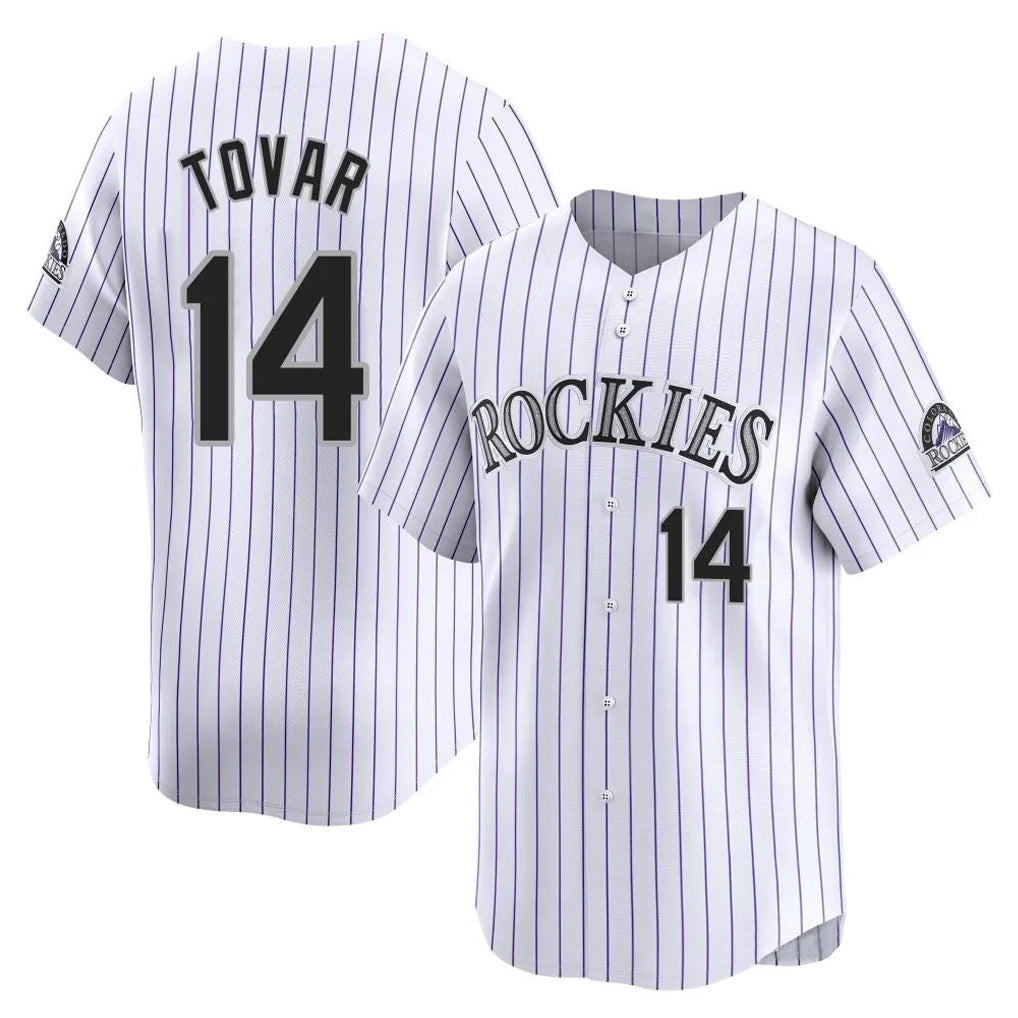 C.Rockies #14 Ezequiel Tovar Player White Limited Home Jdoa Stitched Jerseys