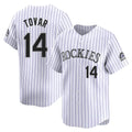 C.Rockies #14 Ezequiel Tovar Player White Limited Home Jdoa Stitched Jerseys