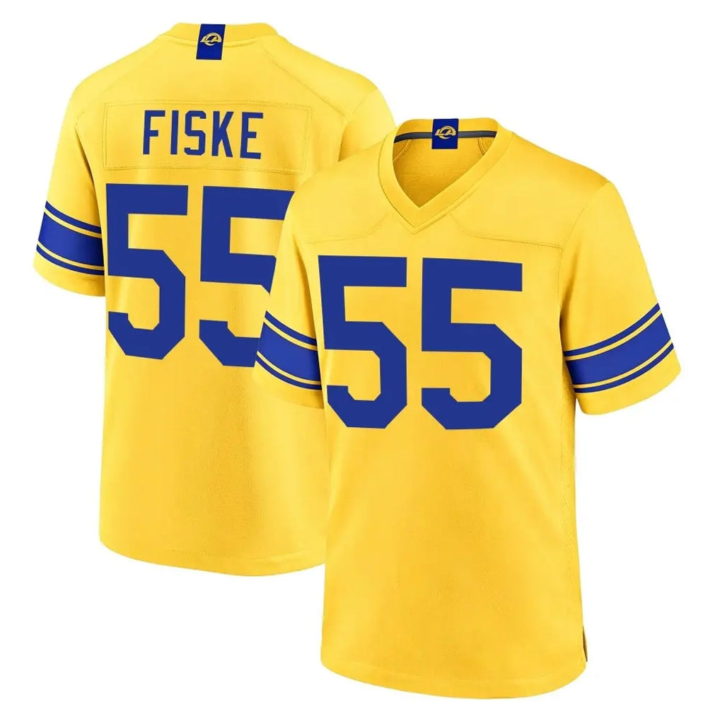 LA.Rams #55 Braden Fiske Player Gold Classic Sol Home Game Jdoa Stitched Jerseys