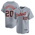 D.Tigers #20 Spencer Torkelson Player Gray Home Limited Jdoa Stitched Jerseys