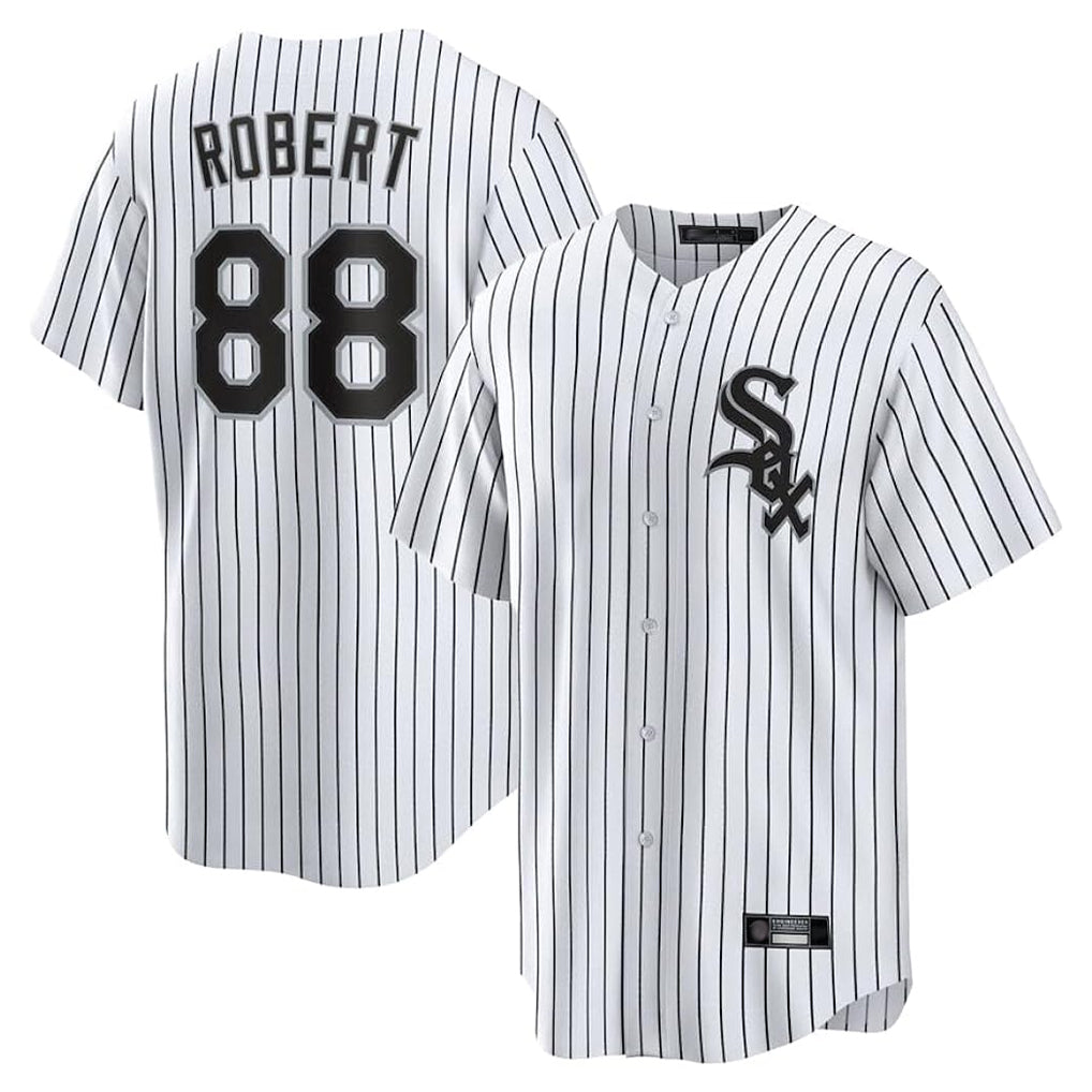C.White Sox #88 Luis Robert Jr Player White Stripe Home Game Jdoa Stitched Jerseys