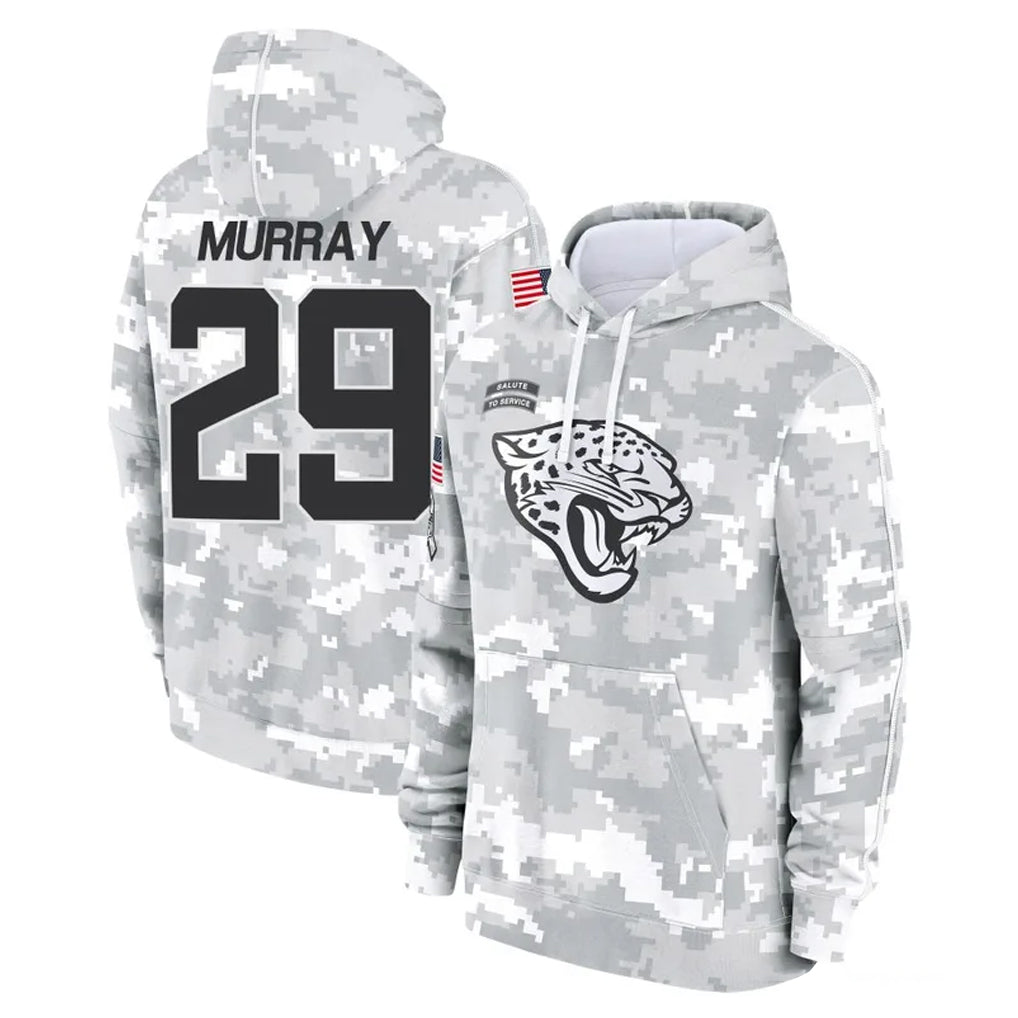 J.Jaguars #29 Eric Murray Player Arctic Camo Salute to Service Hoodies Limited Game Jdoa Stitched Jerseys
