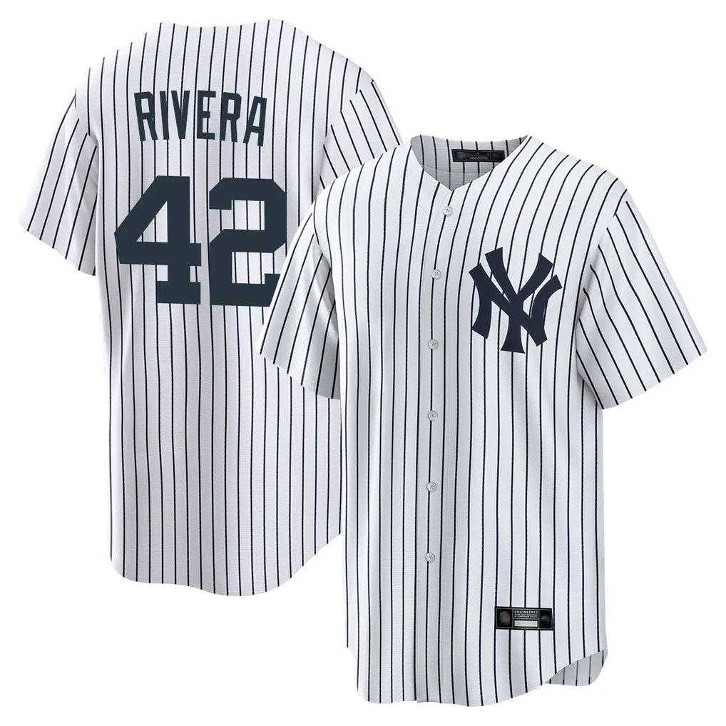 NY.Yankees #42 Mariano Rivera Player White Game Home Jdoa Stitched Jerseys
