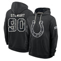IN.Colts #90 Grover Stewart Player 2026 Black Logo Pullover Hoodies Limited Game Hdoa Stitched Jerseys