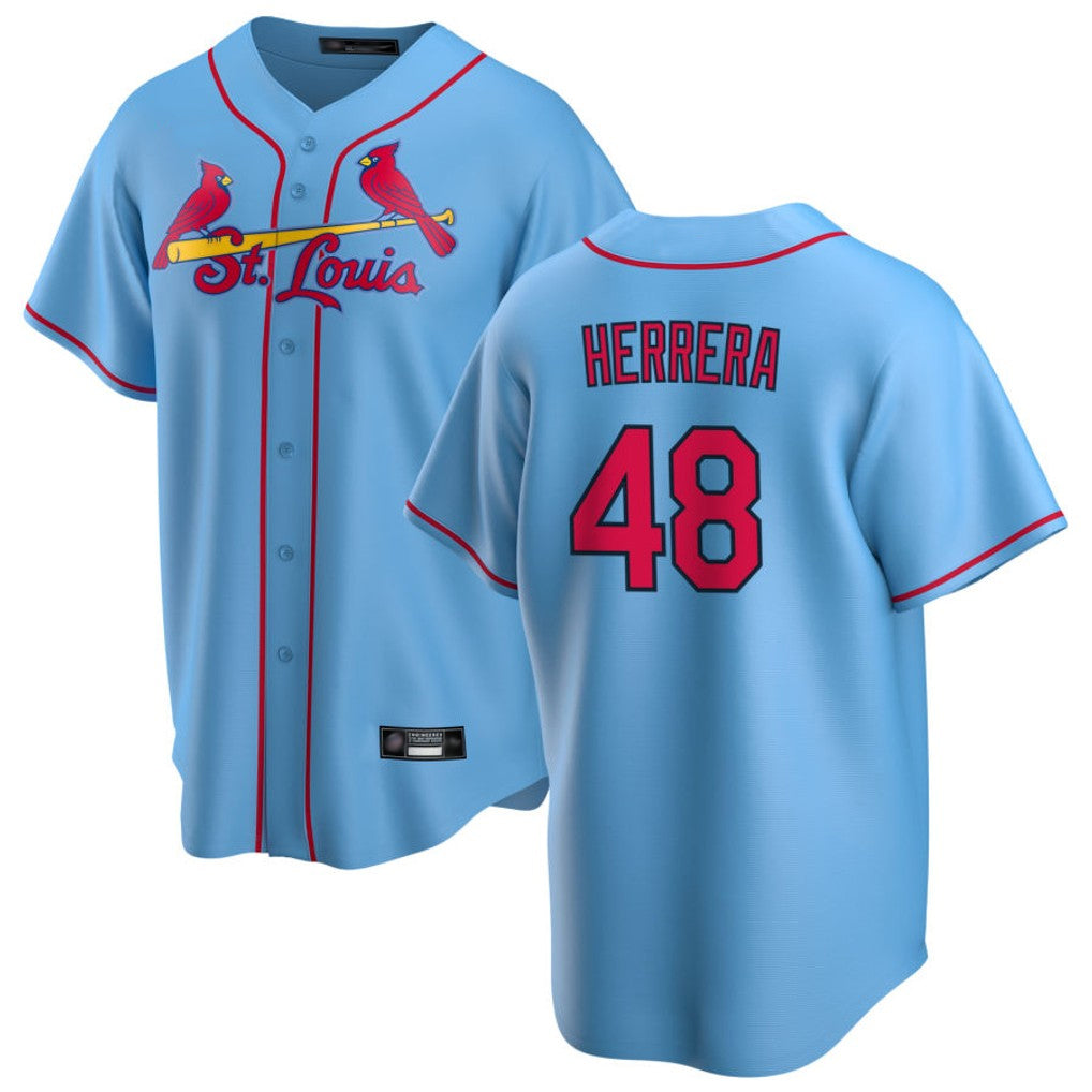 St. Louis Cardinals #48 Ivan Herrera Player Light Blue  Home Game Jdoa Stitched Jerseys
