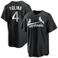 St. Louis Cardinals #4 Yadier Molina Player Black City Connect Home Limited Jdoa Stitched Jerseys