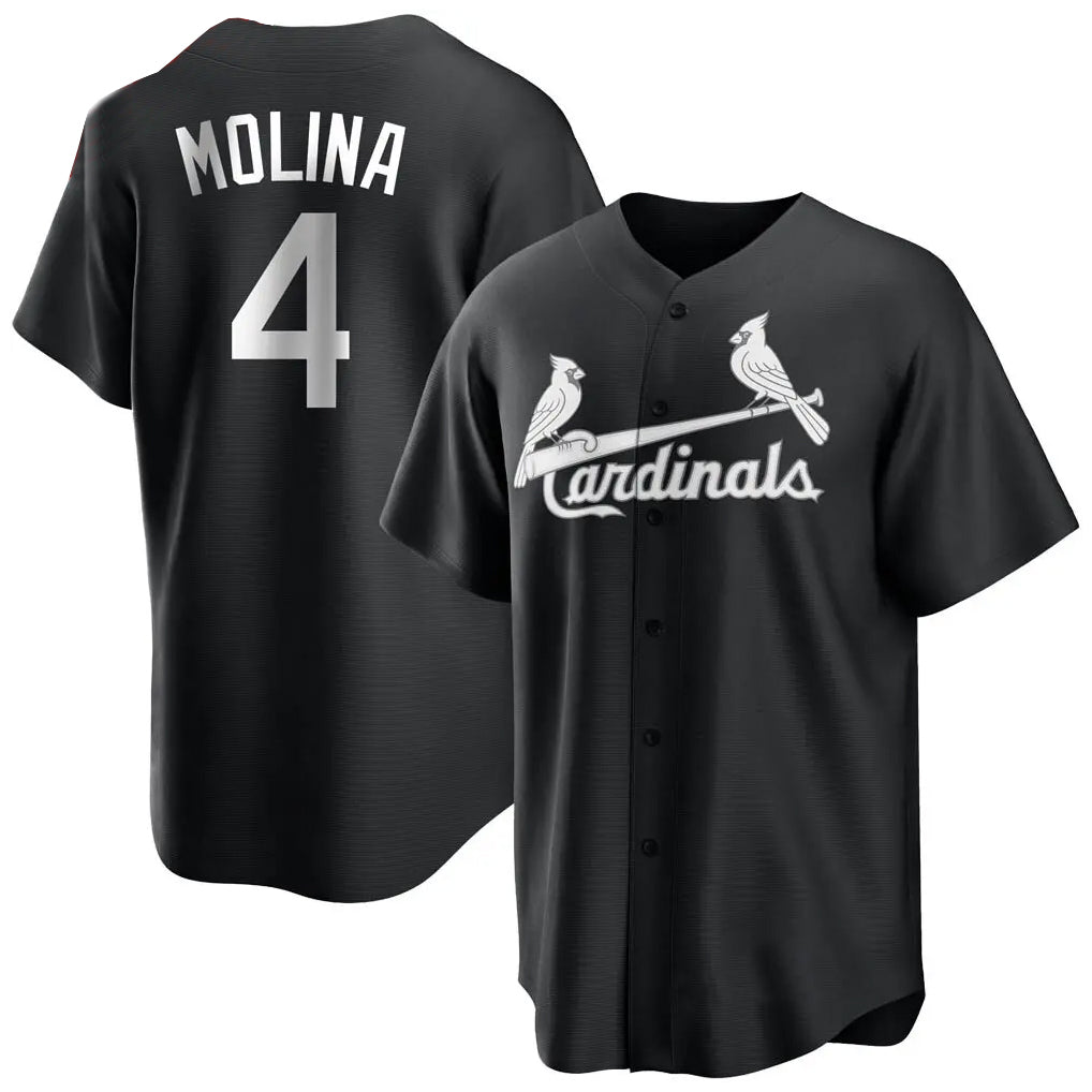 St. Louis Cardinals #4 Yadier Molina Player Black City Connect Home Limited Jdoa Stitched Jerseys