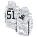 C.Panthers #51 Sam Mills Player Arctic Camo Salute to Service Pullover Hoodies Limited Game Jdoa Stitched Jerseys