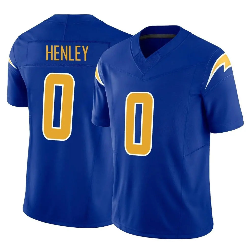 LA.Chargers #0 Daiyan Henley Player Royal Limited Vapor F.U.S.E. Home Game Stitched Jerseys