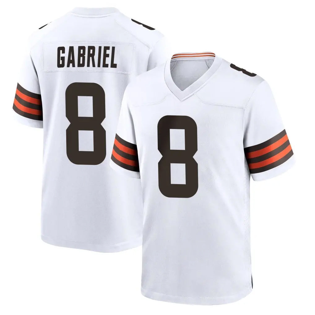 C.Browns #8 Dillon Gabriel Player White Home Game Jdoa Stitched Jerseys