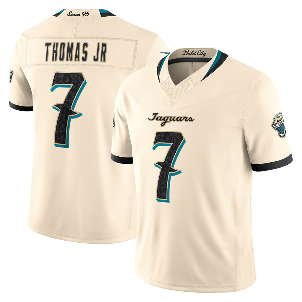 J.Jaguars #7 Brian Thomas Jr. Player Natural Limited 2026 Rivalries Collection Game Jdoa Stitched Jerseys