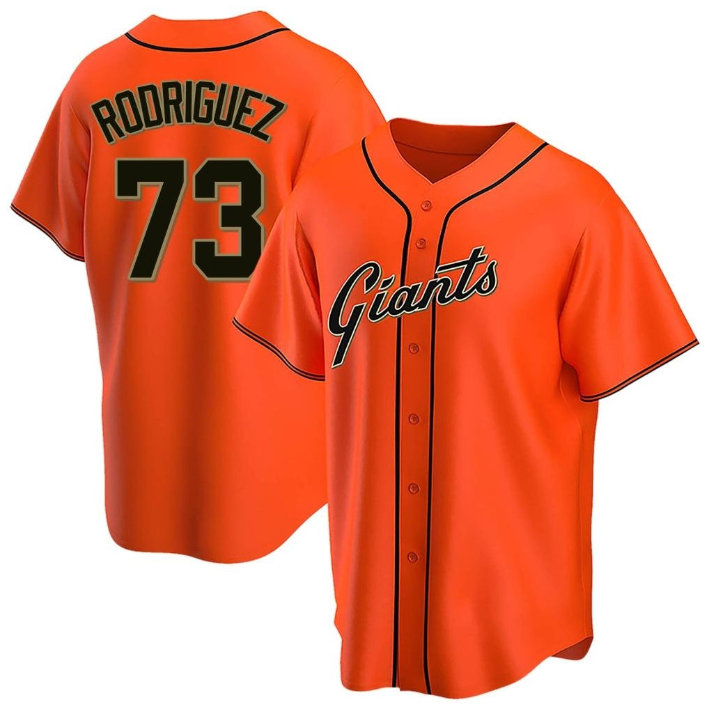 SF.Giants #73 Randy Rodriguez Player Orange Home Game Jdoa Stitched Jerseys