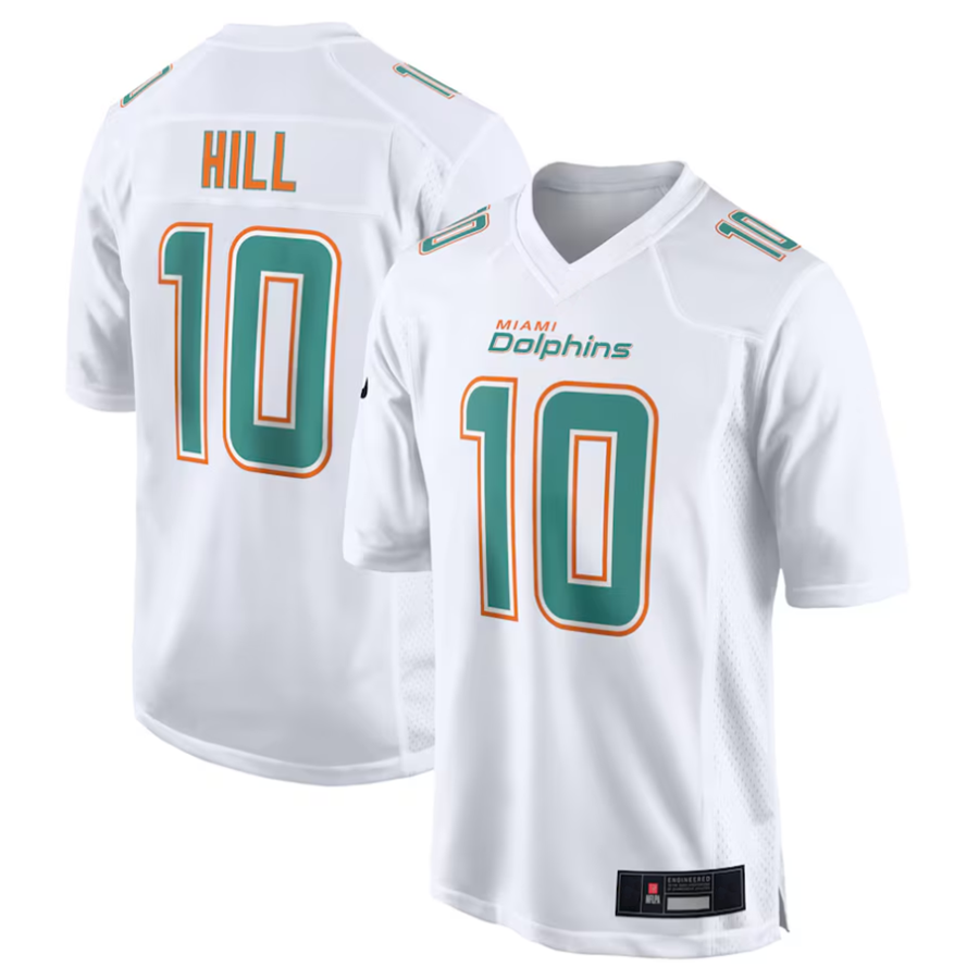 Jdoa #10 Tyreek Hill Player M.Dolphins White Fashion Game Stitched Jerseys