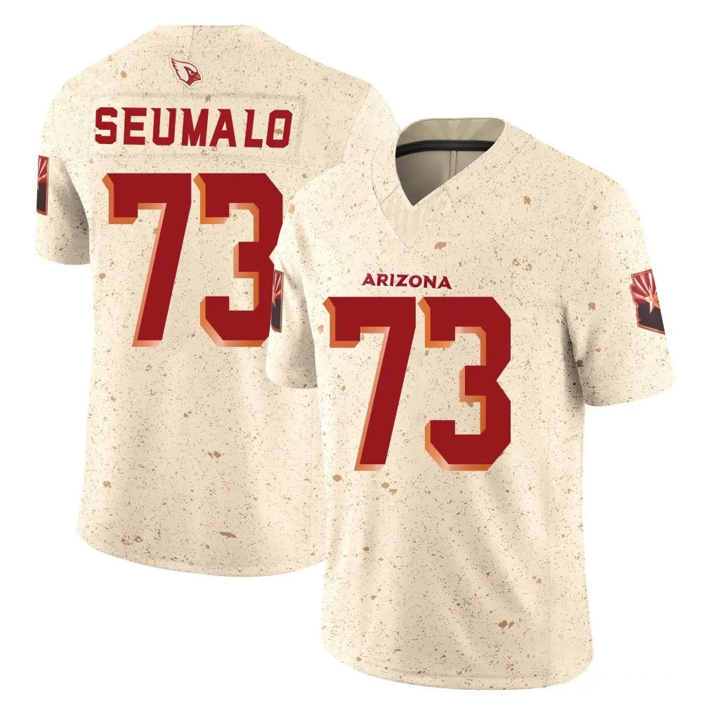 A.Cardinals #73 Isaac Seumalo Player Cream Rivalries Collection Vapor Limited Home Game Jdoa Stitched Jerseys