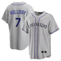 C.Rockies #7 Matt Holliday Player Gray Game Home Jdoa Stitched Jerseys