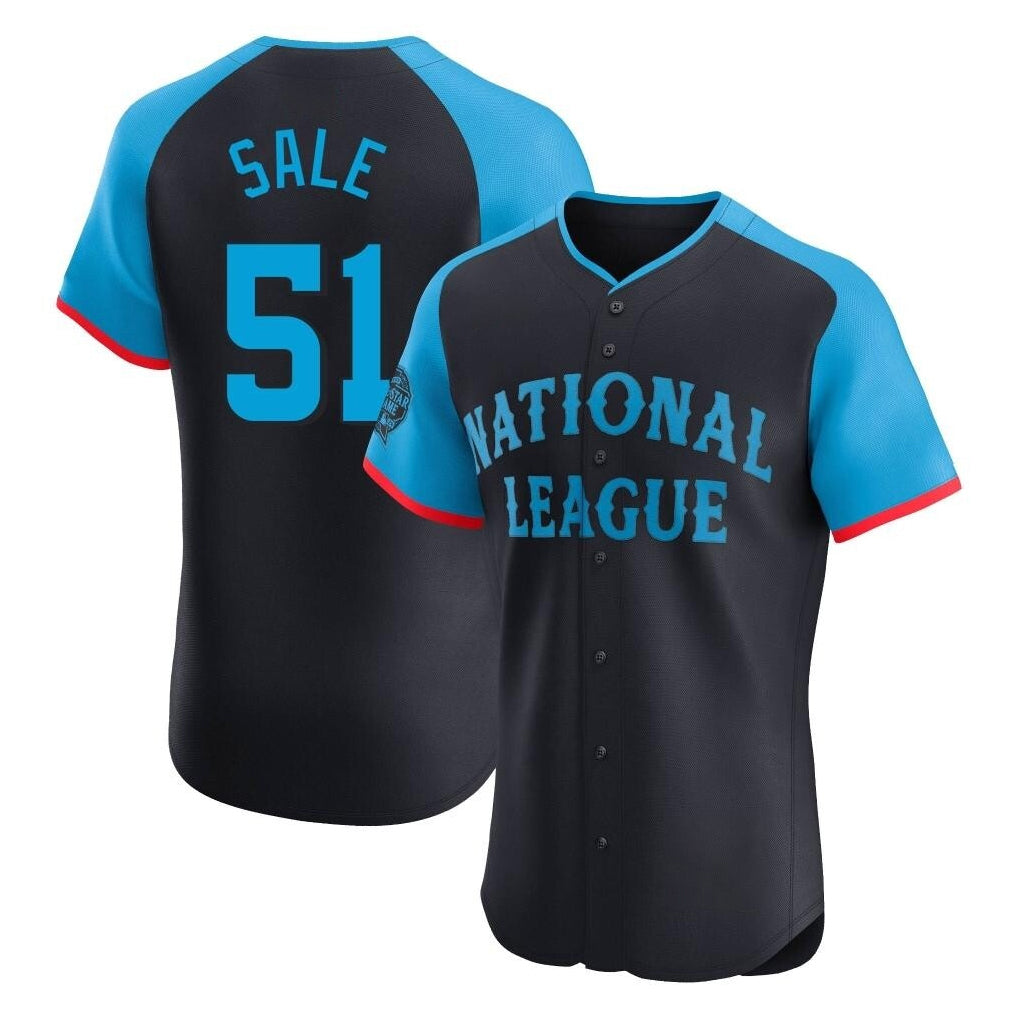 A.Braves #51 Chris Sale Player Navy National League All-Star Limited Elite Game Jdoa Stitched Jerseys